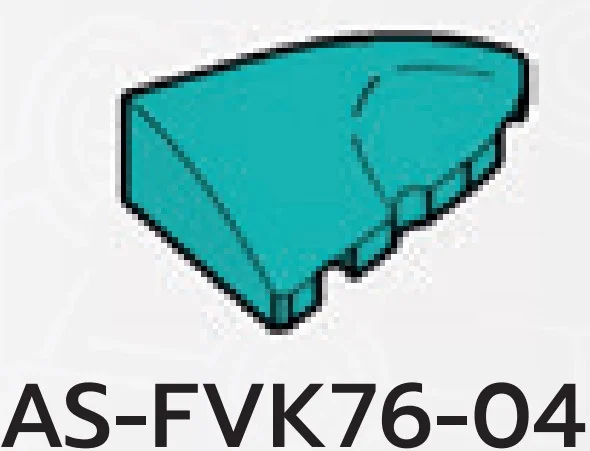 Slope brick 2 x 3 curved slope corner round, right, print detail in Blue, Robin's Egg