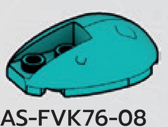 Brick 3 x 4 ellipsoid dome with 1 x 2 cutout, spot print in Blue, Robin's Egg