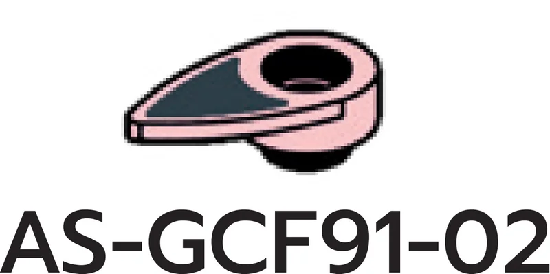 Plate 1 x 1 round with hole and pointed blade, print detail in Pink, Pale