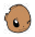 Creature, Pokemon: Eevee face, winking, on rounded tile slope in Multicolored