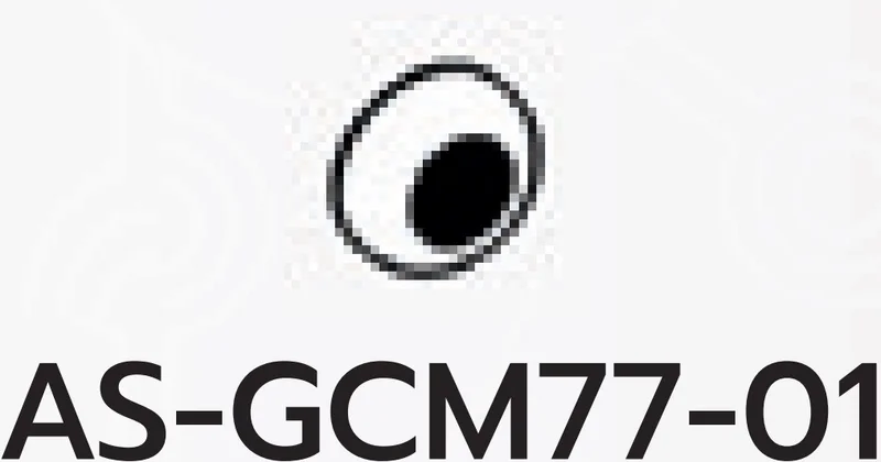 Tile 1 x 1 round dome, low, eye print in White