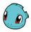 Creature, Pokemon: Squirtle face on rounded tile slope in Multicolored