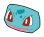 Creature, Pokemon: Bulbasaur face on rounded tile slope in Multicolored