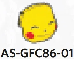 Creature, Pokemon: Pikachu face on rounded tile slope in Yellow, Lemon