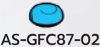Tile 1 x 1 round dome, low, with blue dot in Blue, Rich Sky