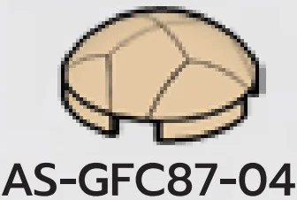 Tile 2 x 2 round dome, ventral shell detail in Multicolored