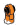 Plate 1 x 1 round, male:male connector,descending leg w/ 3 toes in Multicolored