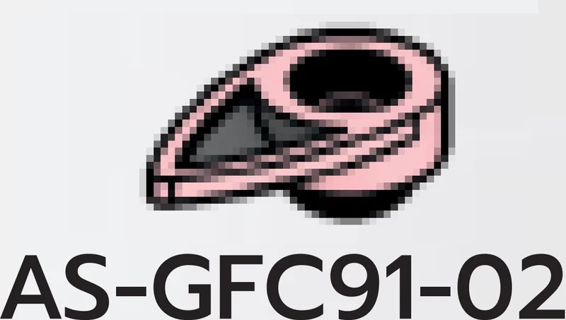 Plate 1 x 1 round with hole and pointed blade, print detail in Pink, Pale