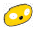 Creature, Pokemon: Psyduck face on Brick 2 x 1 x 3 round dome with bar hole in Multicolored