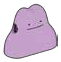 Creature, Pokemon: Ditto face on shroud in Multicolored