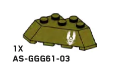Wedge Brick 45 3 x 3 Corner w/ Printed UNSC Eagle Logo