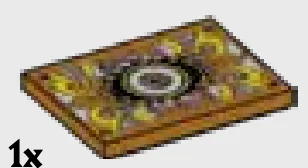 Tile 3 x 4 printed with stylized eye surrounded by teeth in Brown, Milk Chocolate