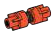 Connector: small spring terminating in 1 x 1 connector ends in Multicolored