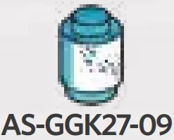 Brick 1 x 1 round, blue with bubble image label on side in Teal
