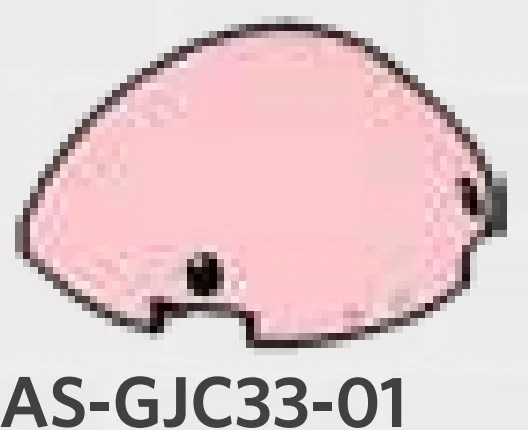 Brick 2 x 3 half-dome with two small eyes in Pink, Pale