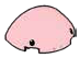 Brick 2 x 3 half-dome with two small eyes in Multicolored