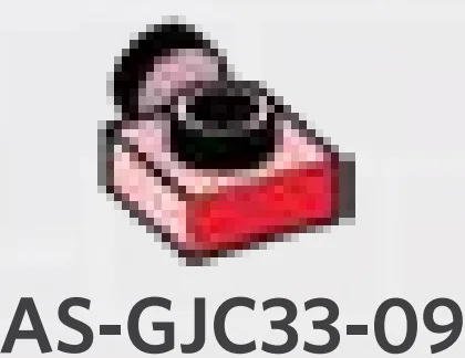Plate 1 x 1 with one stud on side, ascending, one red edge in Pink, Pale