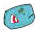 Creature, Pokemon: Bulbasaur face, winking left eye, on rounded tile slope in Multicolored
