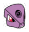 Creature, Pokemon: Nidoran head with red eyes & mounting socket in Multicolored