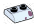 Brick 2 x 2 two-thirds-height, rounded top w/ lavender spots in Multicolored