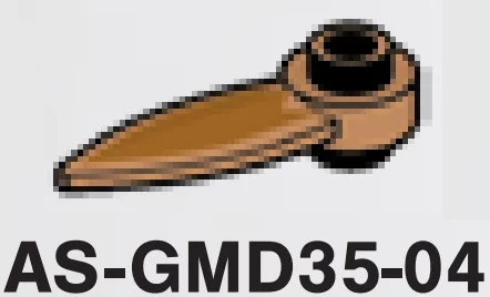 Plate 1 x 1 round with hole and pointed blade, brown detail in Brown, Light Nougat