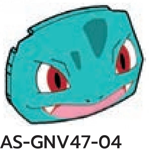 Creature, Pokemon: Ivysaur face, on rounded tile slope in Blue, Robin's Egg