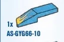 Wedge 1 x 4 w/ Flames - Right