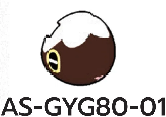 Creature, Pokemon: Wooloo face in Brown, Dark