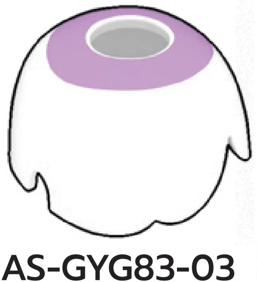 Litwick hair/wax with purple ring in White