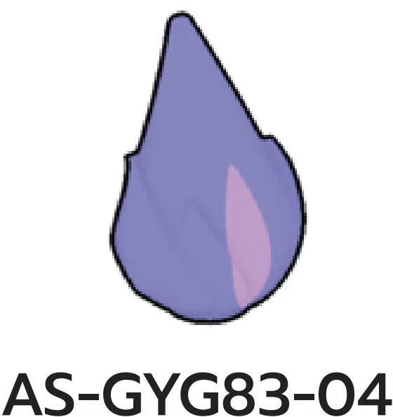 Scenery piece: flame, medium plume on single stud mounting "purple" in Multicolored