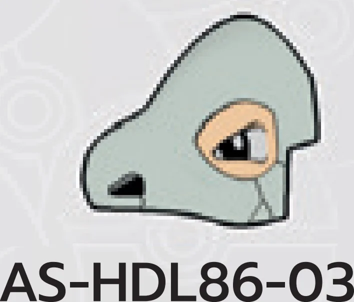 Creature, Pokemon: Cubone face on smooth contoured slope brick