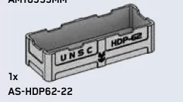 Container: Crate 3 x 2 x 8 base w/ Printed UNSC & HDP62 markings