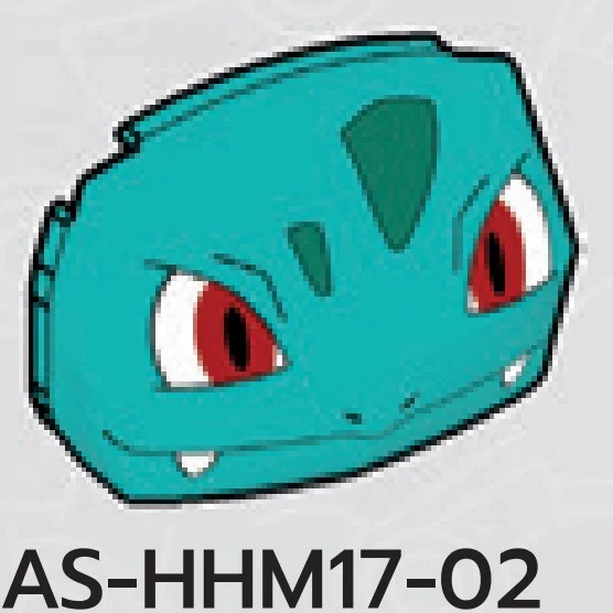 Creature, Pokemon: Ivysaur face, on rounded tile slope in Blue, Robin's Egg