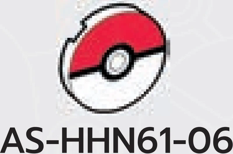 Tile 2 x 2 Round, red Poke Ball print in White
