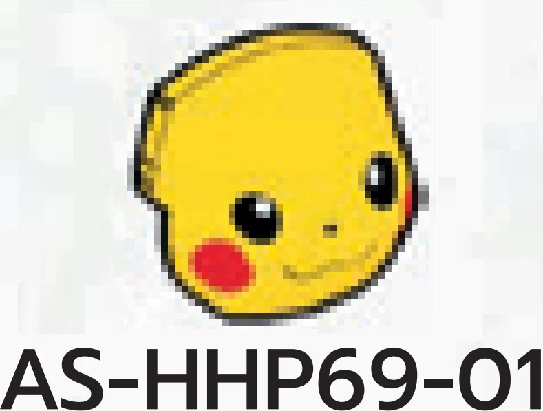Creature, Pokemon: Pikachu face on rounded tile slope in Yellow, Lemon