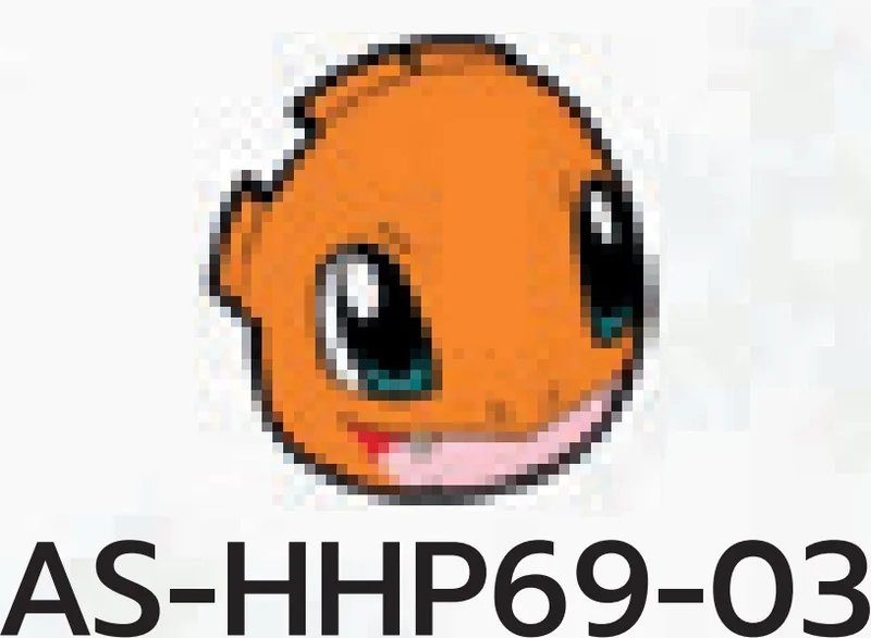 Creature, Pokemon: Charmander face on rounded tile slope in Orange, Smoky