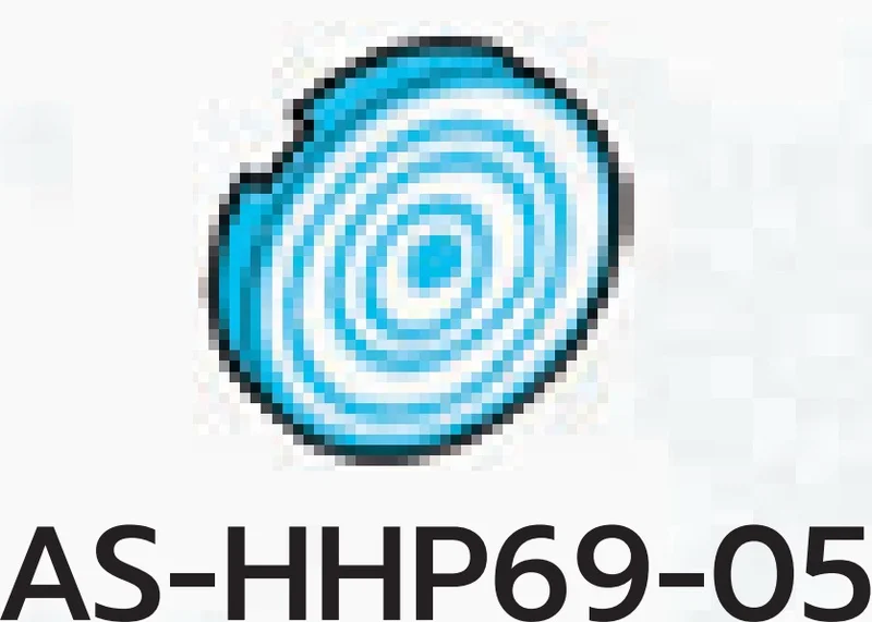 Tile 2 x 2 Round with white target print in Blue, Rich Sky