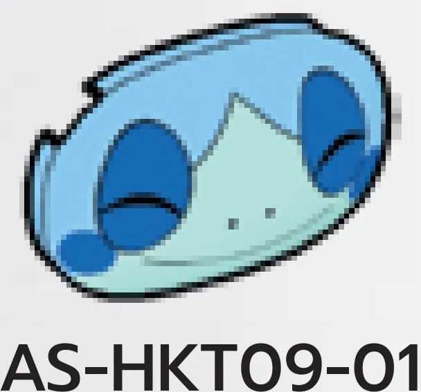 Creature, Pokemon: Sobble face, Brick 2 x 1 x 3 round dome in Blue, Deep Pastel