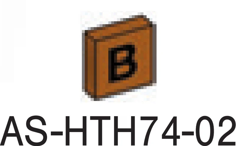 Tile 1 x 1 printed with letter 'B'' in Brown, Golden