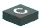 Tile 1 x 1 printed with letter ''C'' in Black