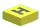 Tile 1 x 1 printed with letter ''H'' in Yellow, Lemon