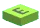 Tile 1 x 1 printed with letter ''E'' in Green, Soft Grass