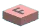 Tile 1 x 1 printed with letter ''F'' in Pink, Terracotta