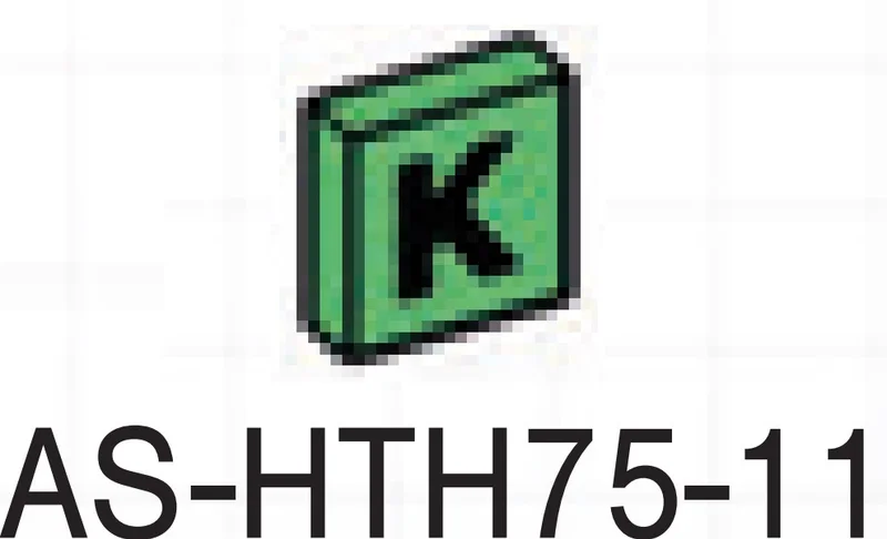 Tile 1 x 1 printed with letter ''K''