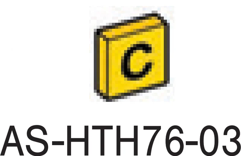 Tile 1 x 1 printed with letter ''C'' in Yellow, Lemon