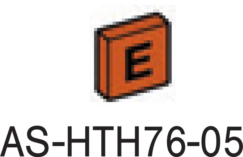 Tile 1 x 1 printed with letter ''E''