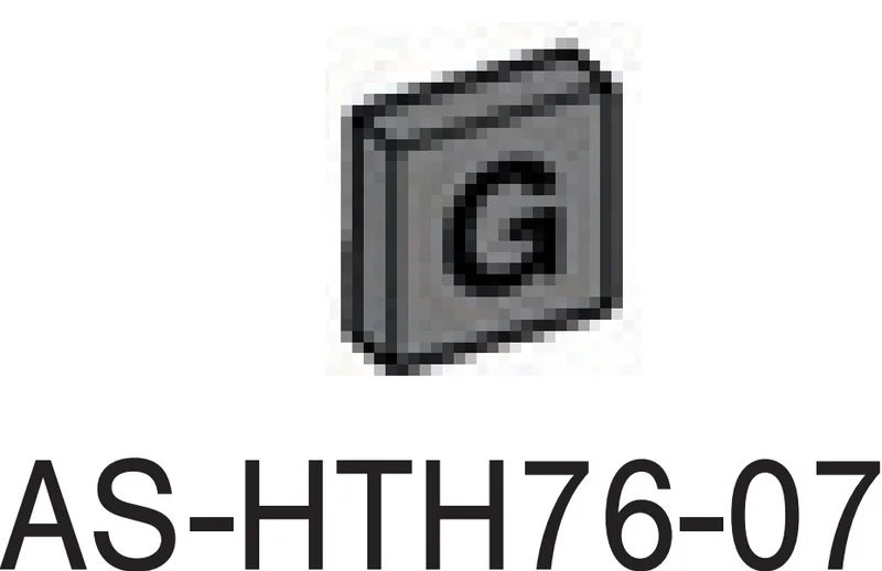 Tile 1 x 1 printed with letter ''G'' in Gray, Dark (Flake)