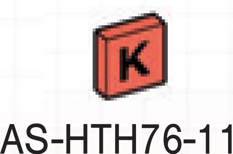 Tile 1 x 1 printed with letter ''K''