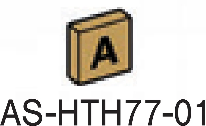 Tile 1 x 1 printed with letter ''A''