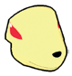 Creature, Pokemon: Ninetales face in Multicolored